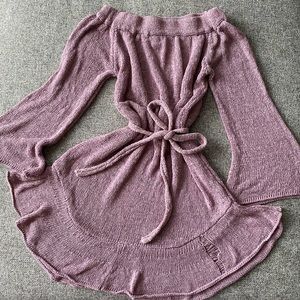 Selfie Leslie- Boatneck Knit Dress w Bell Sleeves